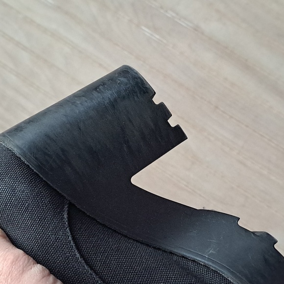 DIVIDED H&M Black Chunky Y2K Platform Lace-Up Edgy Trendy Bold Heel Shoes - Picture 11 of 13